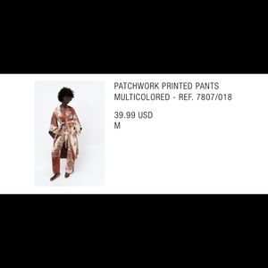 ZARA patchwork pants